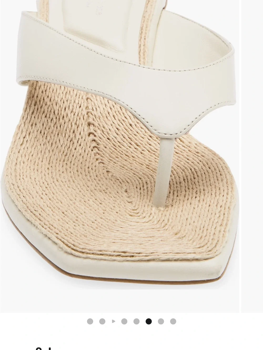 rag & bone Cream Leather Jo Espadrille Wedge Flip